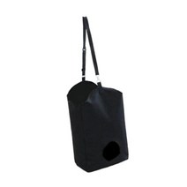 QDY 말 건초 피더 백 슬로우 피드 건초 베일 가방 편리한 홀더 애완 동물 용품 옥스포드 천 Feedbag 정원 파티오 양, 35cmx18cmx46cm, 검은색