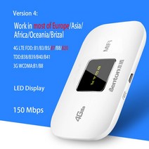 lte 라우터 와이파이 유무선 공유기 5g 잠금 해제 무선 휴대용 미니 3g 4g 모뎀 Lte Mifi 포켓 Sim 카드 모바일 핫스팟용 무제한 인터넷, [02] 3000mAH Battery, [04] EU LED Screen