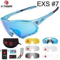 라이딩고글 사이클선글라스 편광안경고글 X-TIGER 사이클링 선글라스 자전거 안경 야외 스포츠 도로 5 렌즈, 07 EXS07-5