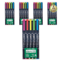 라이브잇 제브라 옵텍스 케어 형광펜 5색 세트, 핑크 + 레드 + 노랑 + 그린 + 블루, 70세트