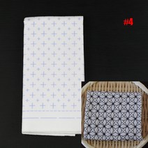서양자수 사시코 사전 인쇄 패턴 키트 샘플러 10 가지 옵션 공예가를위한 DIY 선물 초보자 흰색 수건, 한개옵션1, 04 4