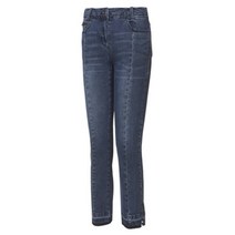 엘르골프 여성 C 스판 밑단 디테일 데님 팬츠 6F21602