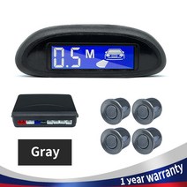 후측방경보 사각지대경고기능 전방감지 Hippcron 주차 센서 차량용 자동 Parktronic 역방향 LED 모니터 레이더 기 시스템 백라이트 디스플레이, 04 Gray