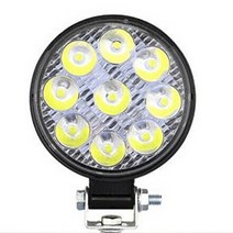 27와트 대형차 작업등 고휘도 9발LED 화물차 후진 써치등 엘이디 서치라이트 안개등, 9발 고휘도 LED 2개