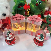 크리스마스 오르골 LED 멜로디 산타 무드등 워터볼 소품 선물 뮤직박스 크리스마스소품 홈파티 홈데코, 눈내리는 마을, 눈사람마을 오르골