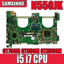 N550JK ASUS N550 N550JV N550JX 노트북 마더 보드 I5 I7 CPU GT750M 850M X950M 비디오 메모리 메인 100%, V2G GTX850 I7-4th HQ