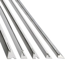 스텐 헤어라인 직사각 3mm 재료분리대(2.4M) 코너 몰딩 타일 비드 꼼꼼이, 3X20