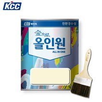 KCC 올인원 수성 다용도 친환경페인트 철재 목재 벽지 반광 0.9L, OW20