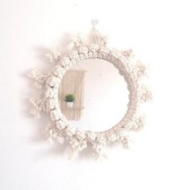 북유럽 화장대 서랍형 겸책상 남자 스타일 걸이형 거울 라운드 빈티지 베니티 미니멀리스트 미적 보헤미아 메이크업 홈 액세서리, B