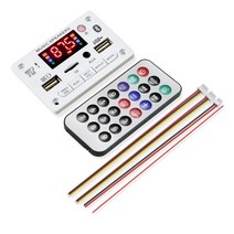 노래 뮤직 음악 MP3 플레이어 무선 블루투스-오디오 모듈 mp3 wpe 디코더 보드 오디오 모듈 usb tf 라디오 무선 자동차 플레이어(원격 제어 포함), 하얀