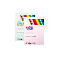 두성종이 매직터치 A4 사무용지 180g 10매 컬러 팬시페이퍼 44색상, 101-순백색