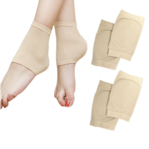 IAWI 발뒤꿈치 보호패드 실리콘 보습 각질제거, 스킨, 2세트, 2개입