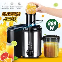 착즙기 쥬스기 원액기 과즙기 미니 800W 2 속도 조절 전기 스테인레스 스틸 블렌더 주방 전체 과일 야채 식품 믹서기 추출기 기계, 한개옵션0