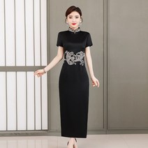 에이라인 원피스 고급 슬림 실크원피스 라이크 실크 롱드레스 2632630781