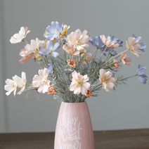 코스모스 조화 6color - 시들지않는 카페 인테리어 돌상 백일상 실크플라워 들꽃 소품, 연핑크