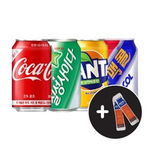 코카콜라+칠성사이다+환타파인애플+맥콜 355ml 각 6캔+이디야마일드2T(사은품) / 총 24캔