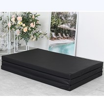 국산 3단 레자가죽 접이식매트리스 토퍼 생활방수