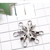 커튼 클립 후크 스테인레스 스틸 클립 버클 액세서리 강한 샤워 커튼 클립 하중 베어링 두꺼운 오래된 커튼 클립, 50