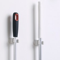 오시요마켓 일본 접착식 청소도구 걸이 홀더 밀대 대걸래 정리대, 1개