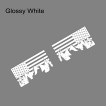 자동차 스티커 범용 그래픽 미국 국기 장식 데칼 포드 F150 토요타 Hilux 닷지 Ram Isuzu Dmax GW, 02 Glossy White_02 40x22cm