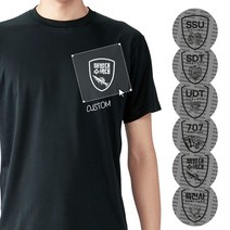 특수부대마크 블랙 군인 반팔티 해병대 티셔츠제작 커스텀티셔츠 굿즈 소량굿즈제작 기능성 유니폼제작 길단 커스텀 굿즈제작 유니폼