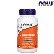 나우푸드 엘 카르니틴 L-Carnitine 500mg 60캡슐, 1개, 기본