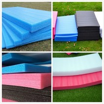 폼보드 택배 쿠셔닝매트 스티로폼패드 포장 EPE코튼펄 재질(폭)100cm통굽 5 10 20 30 40 50mm, T02-블루색 직사각형 1미터 *(폭)1미터 * 통굽