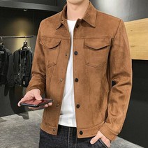 남성 빅사이즈 벨벳 포켓 트러커 자켓