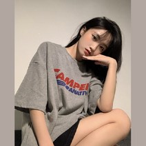 KORELAN 동대문 패션 빈티지 루즈핏 반팔 티셔츠 여 인스톰 상의
