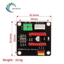 drv8825 a4988 arduino uno r3 ramps1.4 diy 키트 용 3d 프린터 드라이버 42 스테퍼 모터 드라이버 제어 확장 보드 모듈, 없음