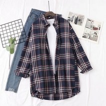 SAMARA 아일랜드 여성 카라넥 체크무늬 셔츠 A 493