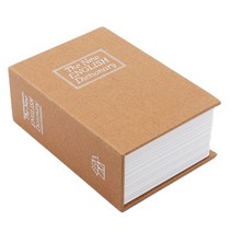 소형금고 가정용 세이프박스 미니 금고 비밀 사무실 시크릿 개인 비상금 크리 에이 티브 사전 책 돈 상자 은행 잠금 숨겨진 비밀 보안 금고 잠금 현금 동전 보관함 금고, 노란색