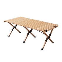 캠핑테이블 좌식 롤 화로대 가벼운 테이블 야외 접이식 피크닉 난로 보조 67, 120cm 수입너도밤나무  통나무색상 + 수납가방