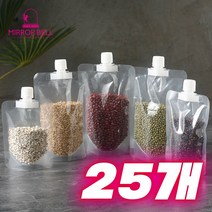 스파우트 파우치 다용도 음료 선식 파우치 주스팩 25개입, 300ml 25개입