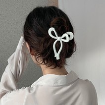 리본 모양 집게핀 대왕 가벼운 대형 헤어