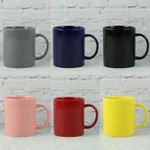 도자기 카페 유광 머그컵 360ml 컬러 커피잔 머그잔, 다크블루