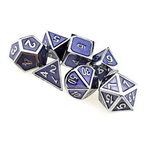 보드 게임 주사위 wetd metal dice polyhedral 7 die set many colors collection dnd bag rpg 게임 액세서리 큐브 파우치 인, 열하나