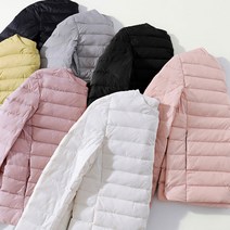 여성 노카라 울트라 라이트 다운 방수 초경량 오리털 다운 자켓 경량 패딩