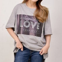 러브유어셀프 100 러브 반팔 노브라티셔츠 티셔츠