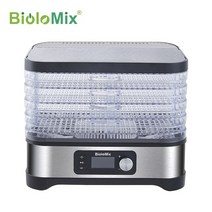 동결 건조기 냉동 진공 냉풍 제습 건조기 biolomix 식품 탈수기 기계 과일 야채 고기 육포를위한 디지털 타이머 및 온도 제어 기능이있는 bpa 무료 5 트레이, 스테인레스 스틸, 에게, 220-240v