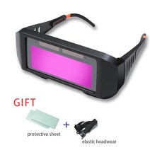 용접 마스크 안경 헬멧 렌즈 캡 보호 자동 밝기 조절 용접 헬멧 조명 변경 눈 보호 안경 고글, 01 A