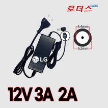 LG모니터E2360S E2360S-PN E2360ST E2360T E2360T-PN E2360TT E2360V E2360V-PN E2360VT용 12V 3A국산어댑터(파워코드포함), 1개