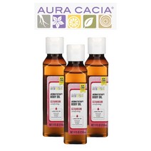 Aura Cacia 아로마테라피 바디 오일 컴포팅 제라늄오일 118ml 3팩