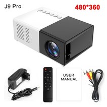 가정용 빔프로젝터 salange j9pro 미니 프로젝터 led 홈 미디어 플레이어, j9pro 블랙, 우리 플러그