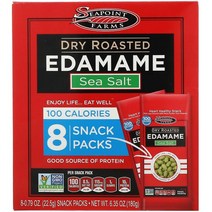 Seapoint Farms Dry Roasted Edamame Sea Salt 8 Snack Packs 0.79 oz (22.5 g) Each, One Color, One Size