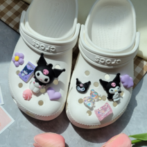 쿠로미 산리오 10pcs 악세사리 토끼 파츠 실내화 액세서리 세트 꾸미기