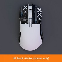 Motospeed-Darmoshark N3 M3 무선 블루투스 게임용 마우스 액세서리 미끄럼 방지 스티커 1 팩, N3 Black Sticker