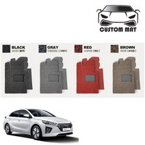 커스텀 아이오닉 코일매트 카매트 일체형 확장형 프리미엄, 더 뉴 아이오닉 하이브리드(19년~) 1열+2열일체형 브라운, 현대, 현대