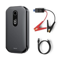 baseus 1000a car jump starter power bank 12000mah 휴대용 배터리 스테이션 3.5l6l 자동차 비상 부스터 시동 장치, 검은 색, 협력사