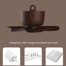 실링팬 타프팬 천장선풍기 대형팬 실링팬 효과7.5 인치 USB 충전식 4000mAh 천장 팬 원격 제어 4-캠핑 텐트, 한개옵션0